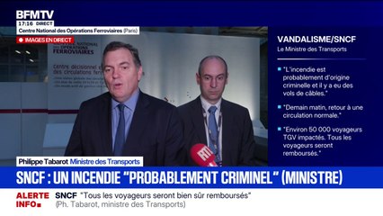 Acte de vandalisme sur le réseau SNCF: "Nous sommes très dépendants du cours de certains métaux", déclare le ministre des Transports, Philippe Tabarot