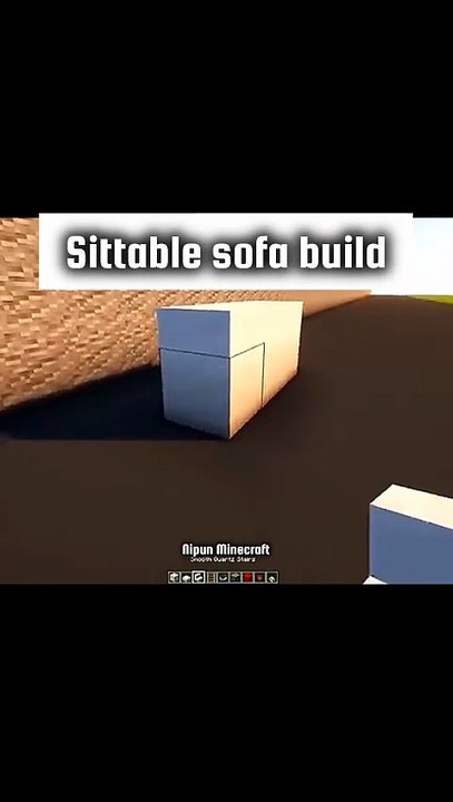 Sittable Sofa Build In minecraft tutorial