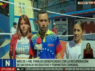 Familias merideñas beneficiadas con rehabilitación de espacios recreativos y formativos