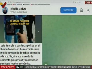 Pdte. Nicolás Maduro: El país tiene plena confianza política en el gobierno bolivariano