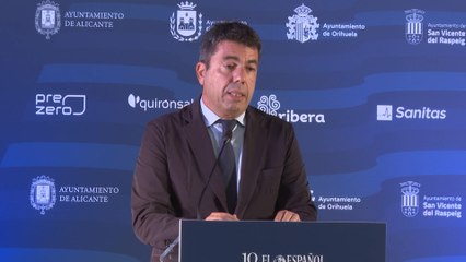Mazón pide al Gobierno "colaboración institucional" en el aniversario de la dana