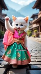 cats funny dance 😸बिल्ली का डांस 😻#cat #cartoon #funny #funnycat #youtubeshorts #catvideos #ai