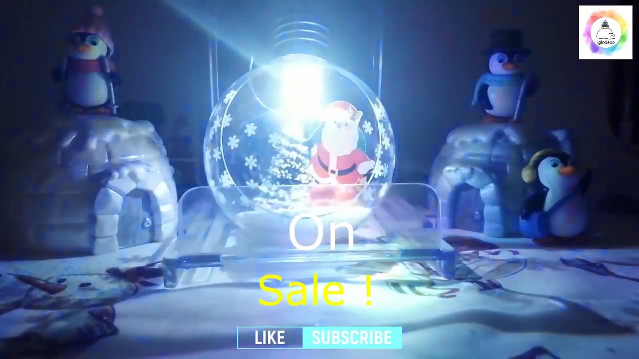 Yılbaşı Süsü Işıklı Teraryum Kardan Adam Noel Baba | New Year's Decoration Lighted Terrarium Snowman Santa Claus