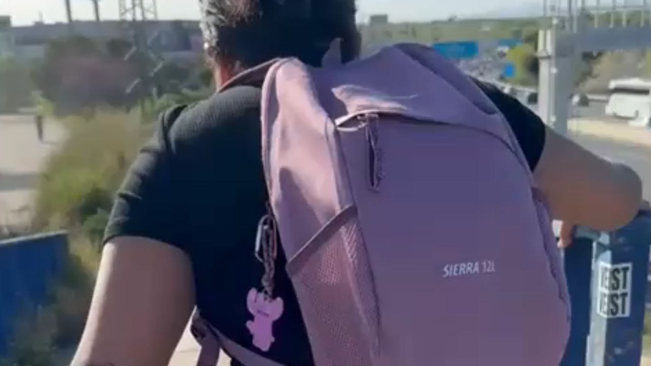 Roller skating descent starts strong but ends with a comical tumble