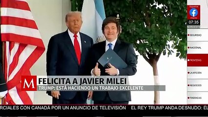 Trump felicita a Milei y destaca su “excelente trabajo” en redes sociales