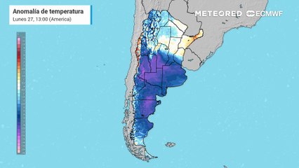 Fuerte irrupción de aire polar afectará al centro de Argentina con heladas tardías este martes 28