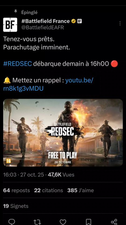 Battle Royale Battlefield !! Trailer le 28 octobre !! #battlefield #battlefield6 #actu #gaming #jeuxvideo