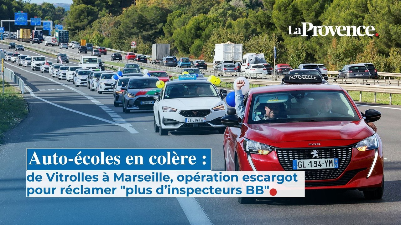 Auto-écoles en colère : de Vitrolles à Marseille, une manifestation pour réclamer "plus d’inspecteurs BB"
