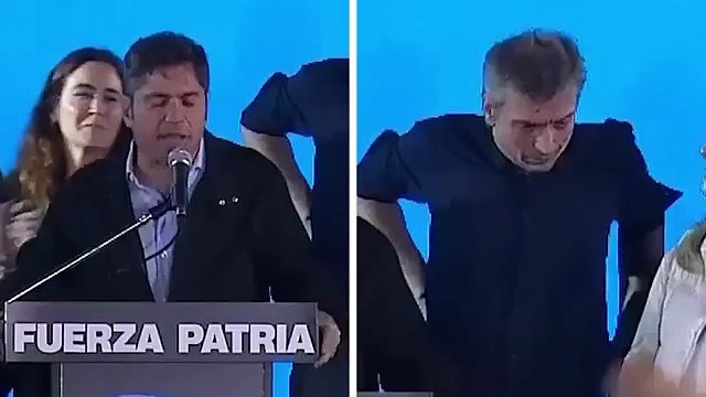 Los gestos llamativos de Máximo Kirchner mientras hablaba Axel Kicillof tras la derrota del peronismo en Buenos Aires