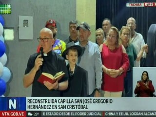 Devotos agradecen reconstrucción de la Capilla de San José Gregorio Hernández en San Cristóbal