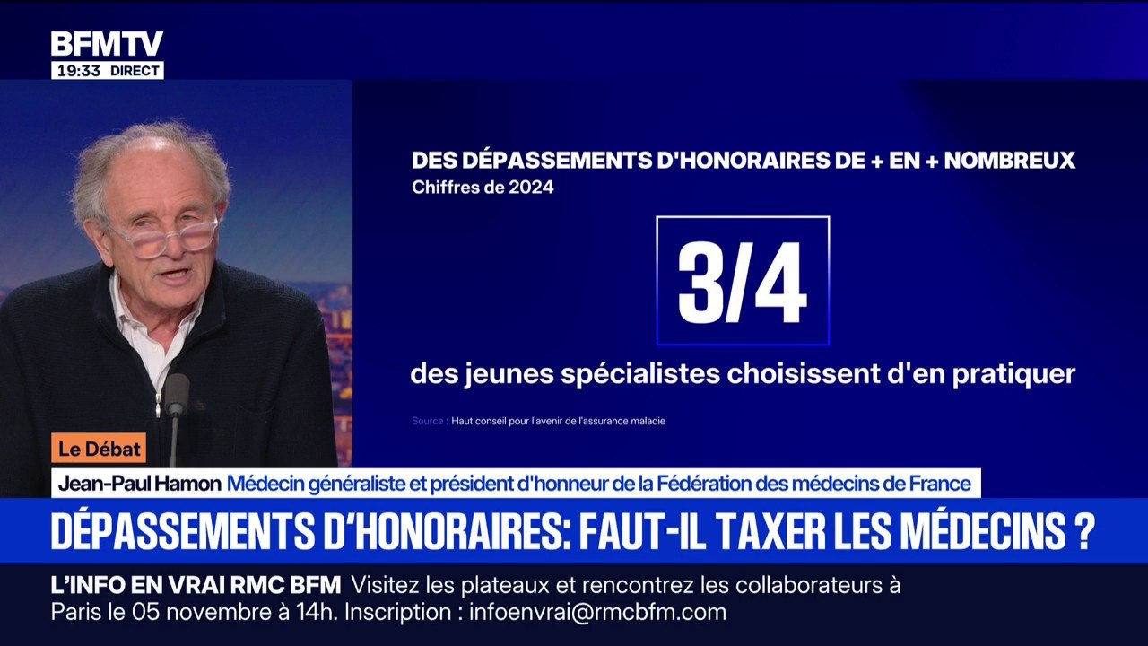 Dépassements d'honoraires médicaux: pour le médecin Jean-Paul Hamon, le "bon sens ce serait d'adapter les tarifs au coût de la pratique"