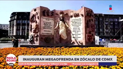 Inauguran la Mega Ofrenda 2025 en el Zócalo de la CDMX