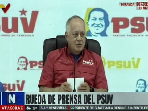 Secretario General del PSUV Cabello: Nos toca a nosotros como Estado defender la soberanía