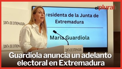 María Guardiola anuncia un adelanto electoral en Extremadura para el próximo 21 de diciembre