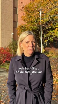 Magdalena Andersson - På svensk arbetsmarknad ska svenska löner och villkor gälla, det får Tesla acceptera. (27.10.25)