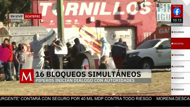 Siguen los bloqueos de piperos en Ecatepec; ahora afectan la Vía Morelos