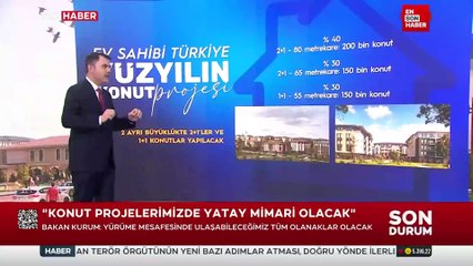 Bakanı Kurum: 55 metrekare büyüklükte 1+1 dairelerimiz de olacak