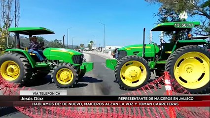 Ante falta de acuerdos por precio del maíz, agricultores de nuevo cierran carreteras en Jalisco