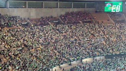El himno del Real Betis previo al Atlético de Madrid