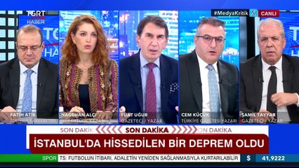 TGRT Haber stüdyosunda deprem anı