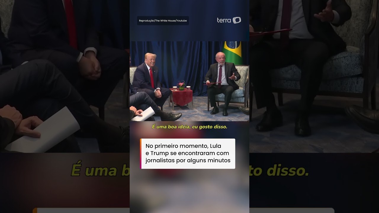 Lula faz Trump rir ao interromper jornalistas durante encontro: ‘Eu gosto disso’ #shorts