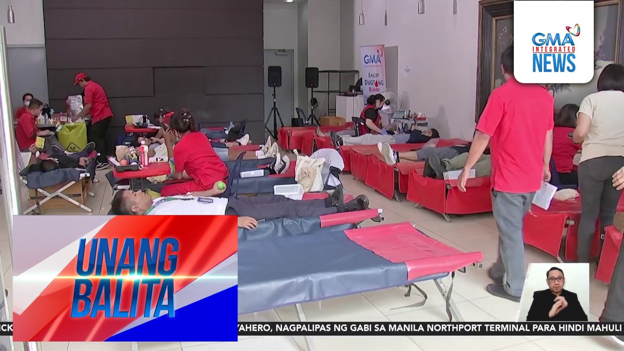 GMA employees, nag-donate ng dugo sa Kapuso Bloodletting Day | Unang Balita