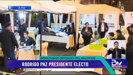 Resultados oficiales del balotaje: PDC gana con el 54,96% de los votos