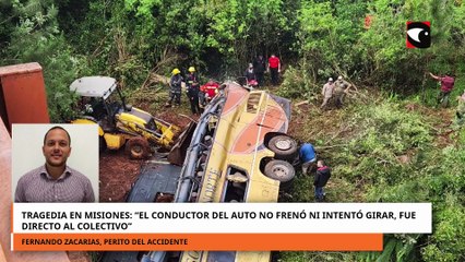 Tragedia en Misiones: “El conductor del auto no frenó ni intentó girar, fue directo al colectivo”