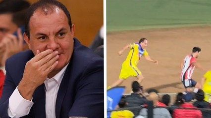 Cuauhtémoc Blanco explota contra 'Venado' Medina y lo patea en pleno partido amistoso; así fue el momento