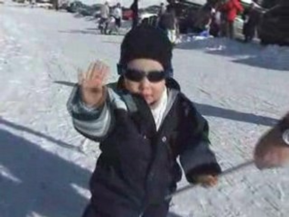 Première leçon de ski