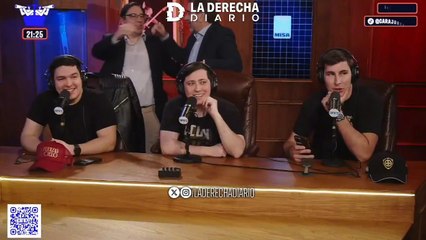 El Gordo Dan y Karen Reichardt pelan al diputado electo Diego Santilli en vivo por Carajo, cumpliendo su promesa tras la victoria de La Libertad Avanza en la Provincia de Buenos Aires.