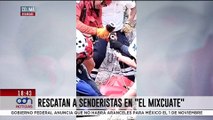 Rescatan a senderistas que cayeron en un barranco de Colima
