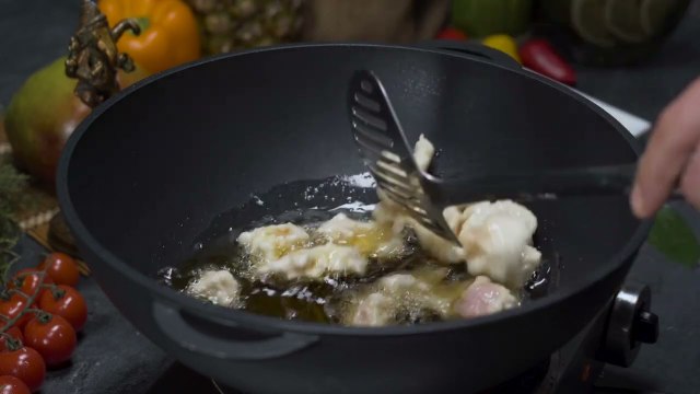 75 Sweet and Sour Chicken with Rice Noodles.