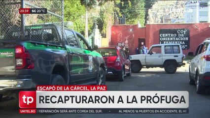Video: Cámara de vigilancia capta el momento en que una mujer fuga de la cárcel de Obrajes en La Paz