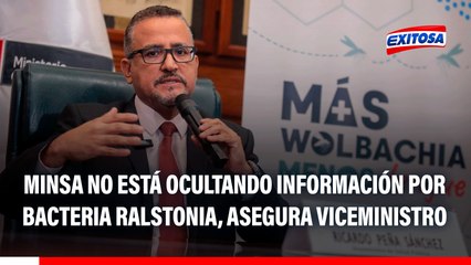 MINSA no está ocultando información por brote de bacteria Ralstonia en fármaco, asegura viceministro