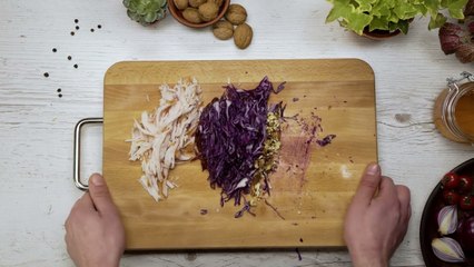 13. Salad with Smoked Chicken and Blue Cabbage