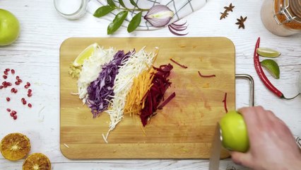 43. Vegetable Salad with Pomegranate Dressing