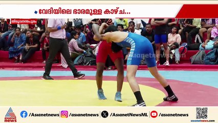 കരുത്ത്, മെയ്‌വഴക്കം, തന്ത്രം,  മനഃസാന്നിധ്യം! സംസ്ഥാന സ്‌കൂൾ കായികമേളയിലെ ഭാരമുള്ള കാഴ്ച