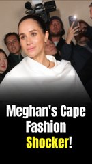 Meghan Markle Stuns in Two Cape Outfits at Paris Fashion Week