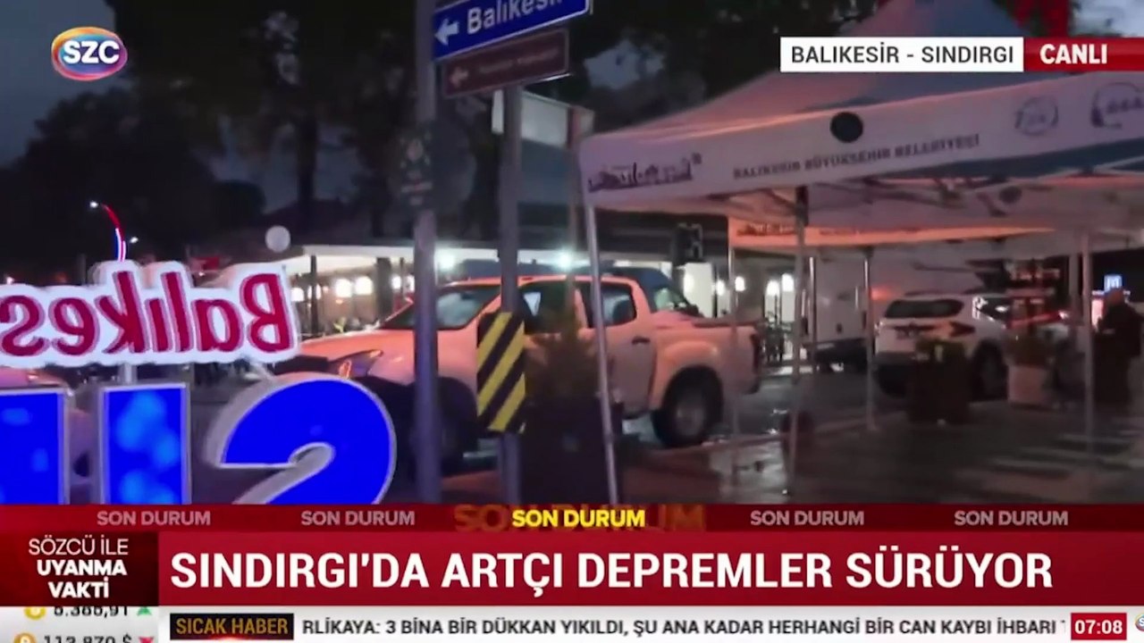 SÖZCÜ TV ekibi Sındırgı'da deprem bölgesinde