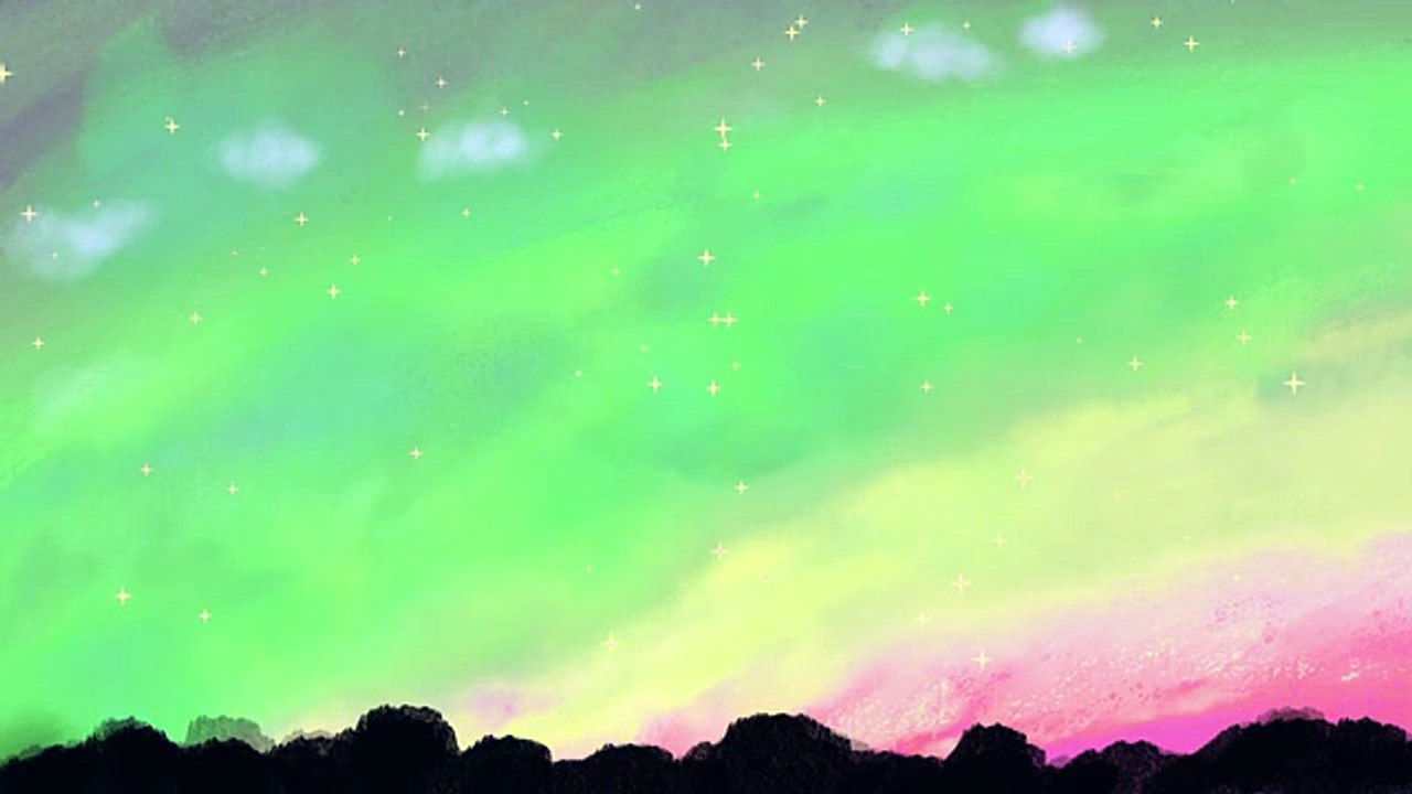 Rainbow-colored sky. 佐々原学
