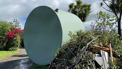 Owaka home damaged by runaway water tank