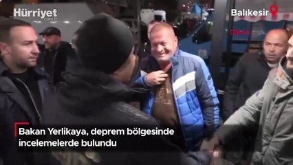 Bakan Yerlikaya, deprem bölgesinde incelemelerde bulundu