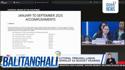 Petisyon sa Senate Electoral Tribunal laban sa isang senador, naisiwalat sa budget hearing | Balitanghali