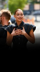 Gigi Hadid Is A Total Knock Out In A Cutout Denim Outfit For Maybelline Shoot