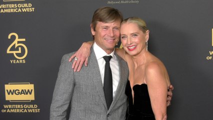 Grant Show and Katherine LaNasa attend the 2025 Norman Lear Awards red carpet