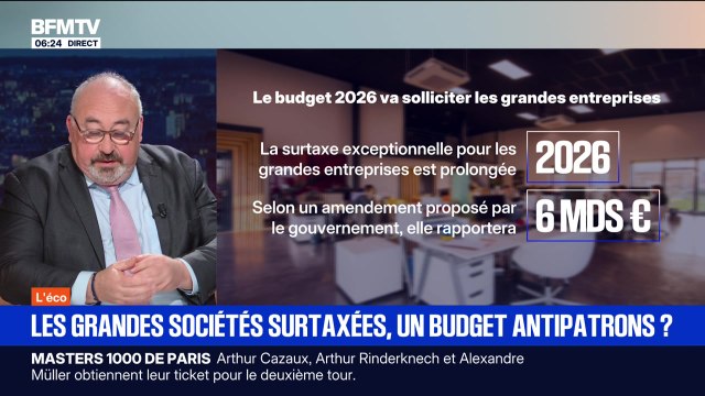 BFM Conso : Les grandes sociétés surtaxées, un budget antipatrons ? - 28/10
