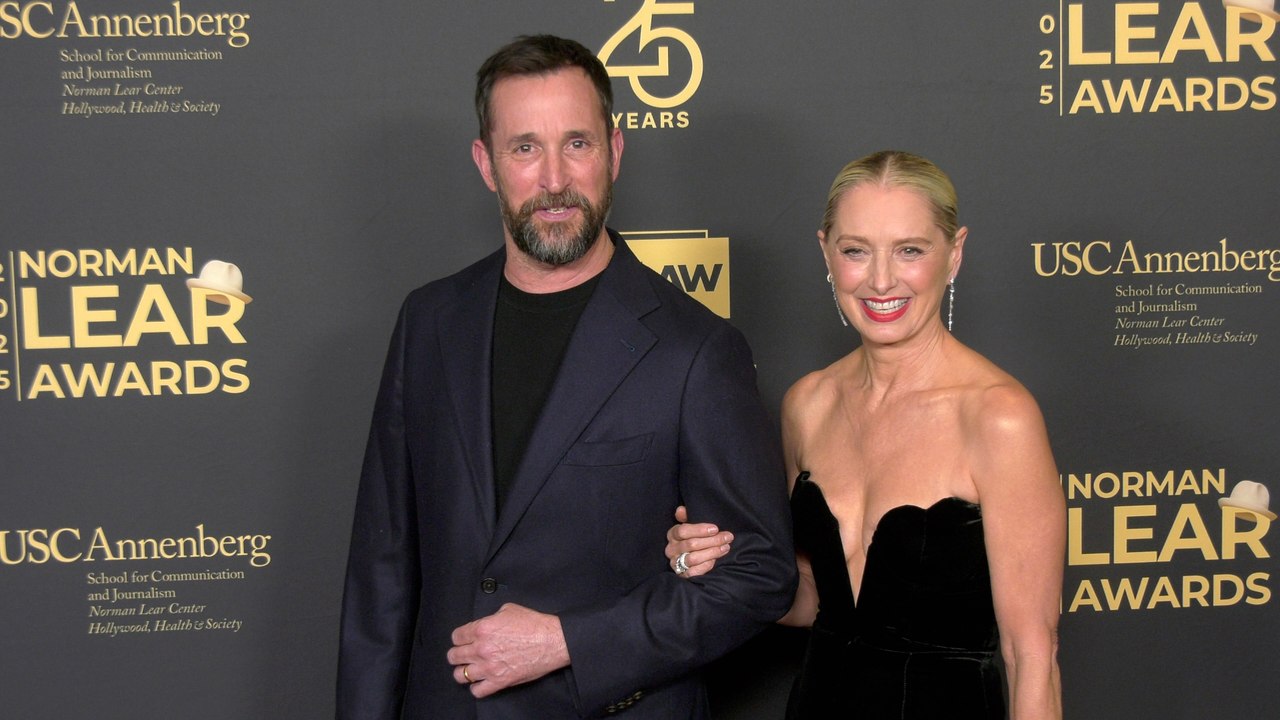 'The Pitt' stars Noah Wyle and Katherine LaNasa attend the 2025 Norman Lear Awards red carpet