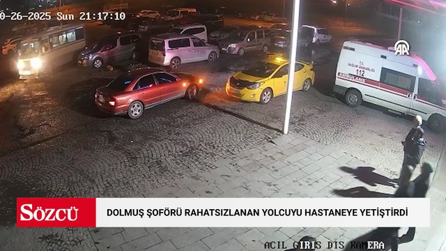 Dolmuş şoförü rahatsızlanan yolcuyu hastaneye yetiştirdi