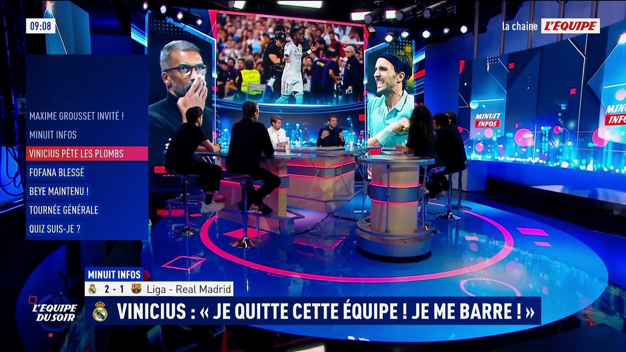 Vinicius en colère à sa sortie lors du Clasico Real Madrid-FC Barcelone : « Je quitte cette équipe, je pars ! » - Foot - Liga